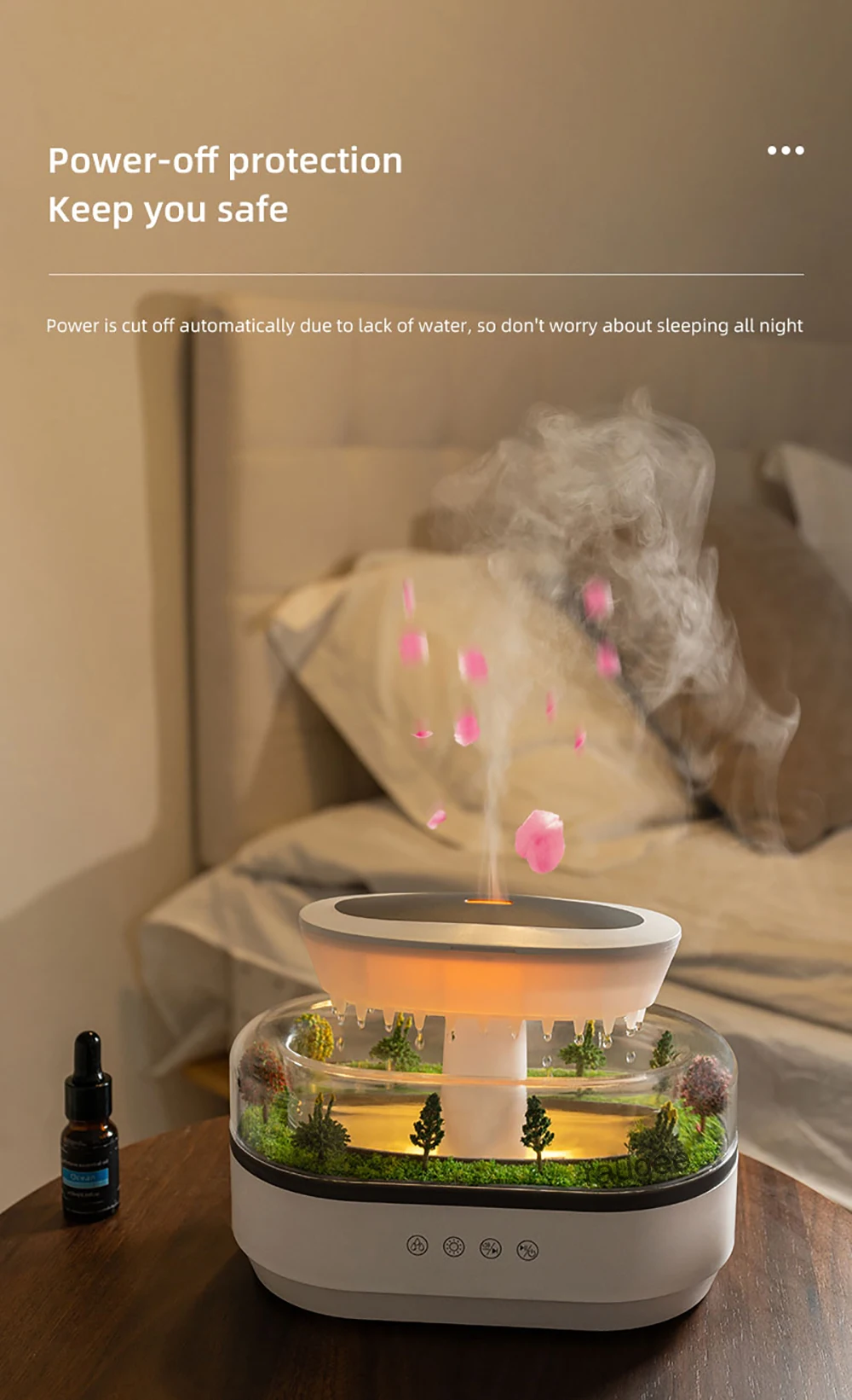 Bacumas Gota Mágica - Humidificador y Difusor Aromático Ultrasónico Bacumas Gota Mágica - Humidificador y Difusor Aromático Ultrasónico