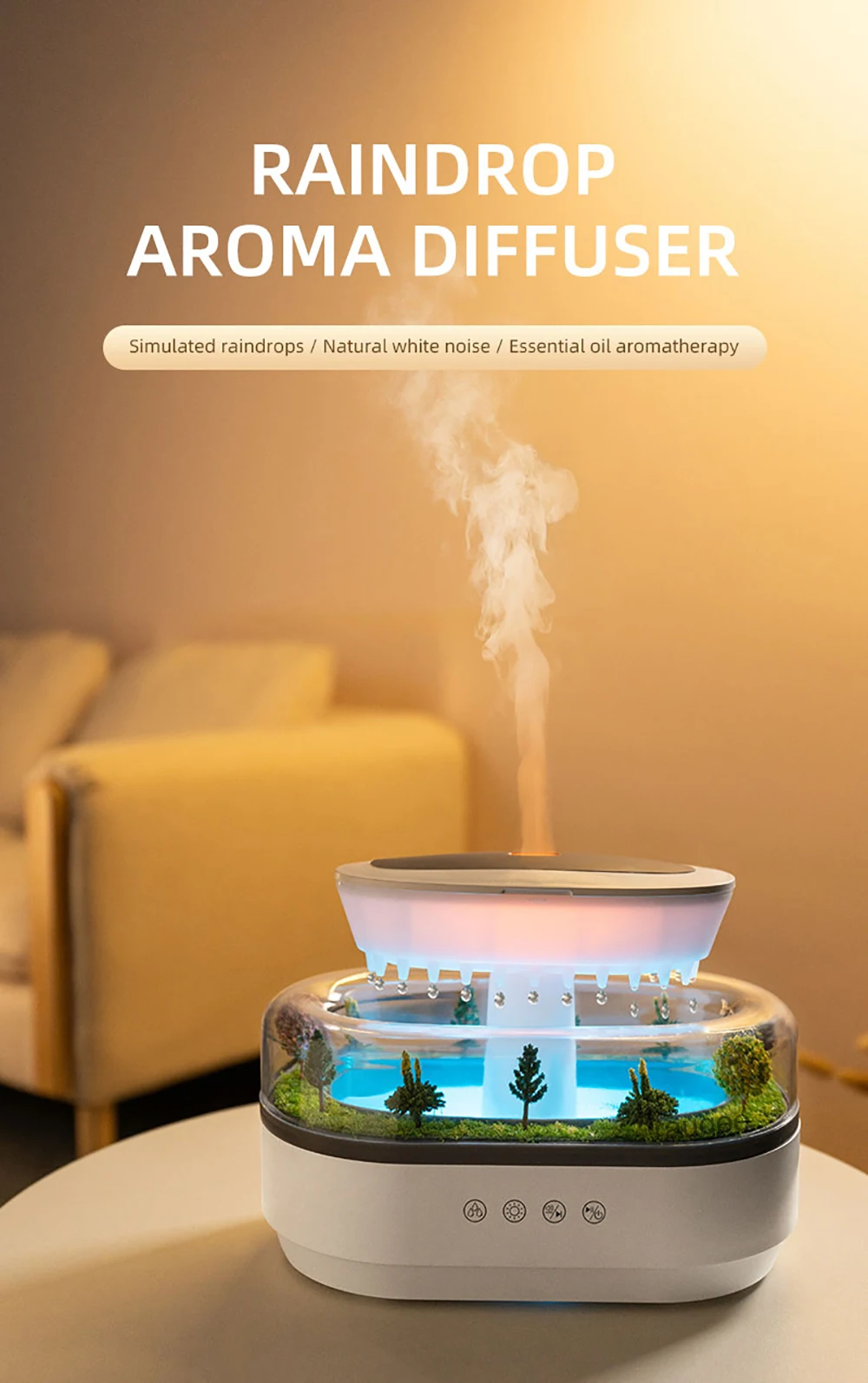 Bacumas Gota Mágica - Humidificador y Difusor Aromático Ultrasónico Bacumas Gota Mágica - Humidificador y Difusor Aromático Ultrasónico