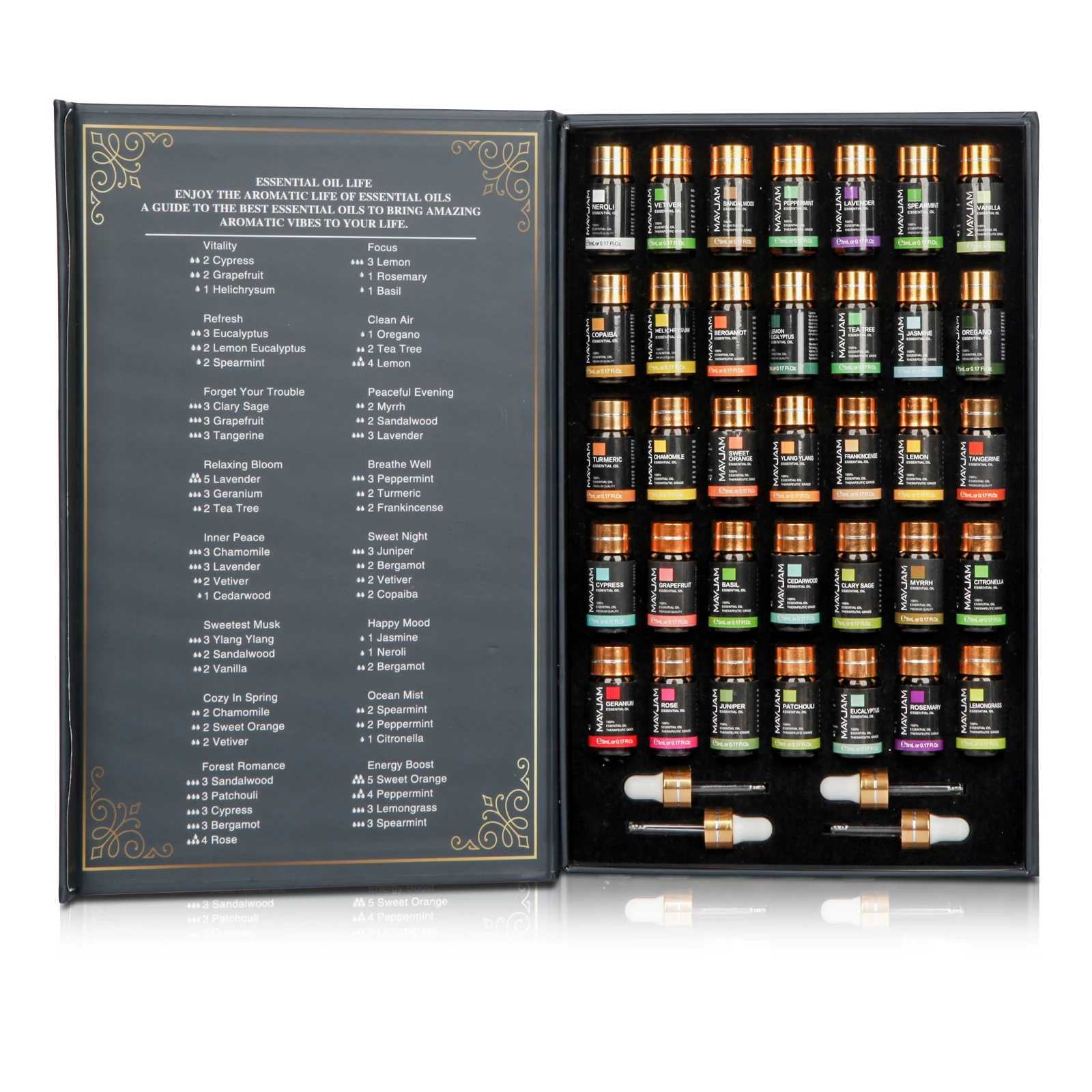 Set de 35 Aceites Esenciales – Aromas Premium para tu Hogar Set de 35 Aceites Esenciales – Aromas Premium para tu Hogar